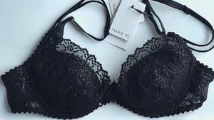 NWT MARIE JO JANE PUSH UP BRA IN BLACK, U.S. 34A, UK 34A, EU75A,  #0101337 - Picture 1 of 3