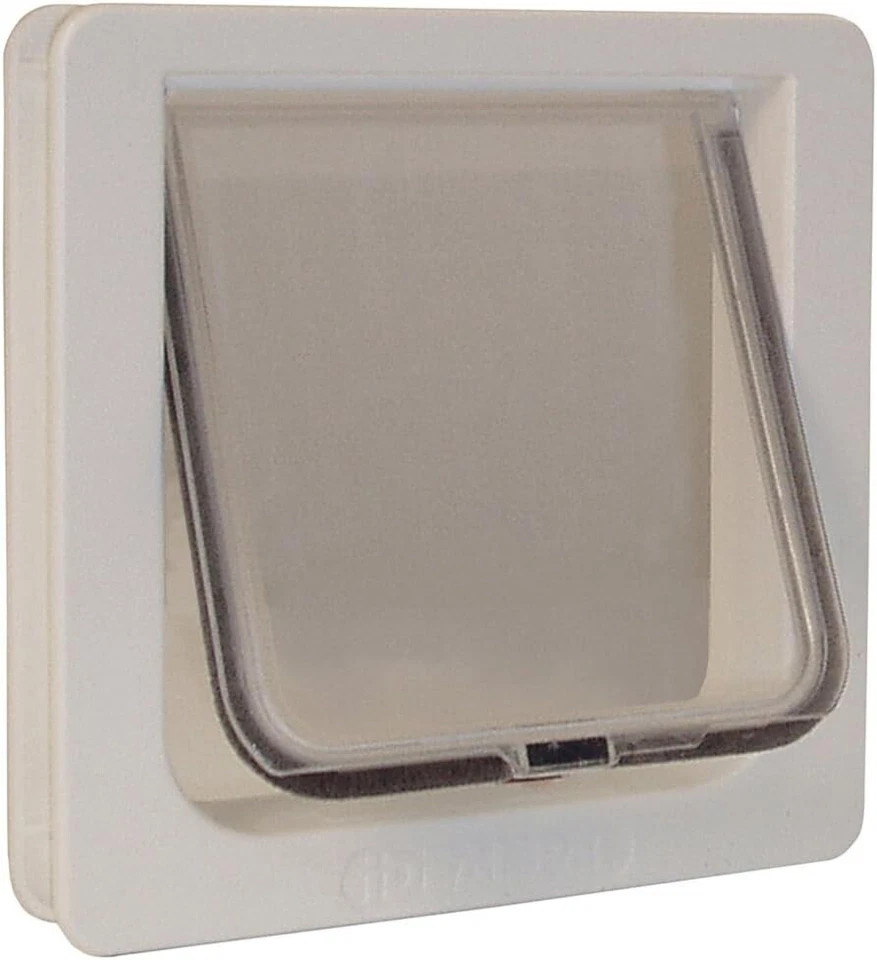 Pets Dog Cat Door Four-Way Lock  Magnetic  Flap Lockable  6 1/4" x 6 1/4" - Image 1 of 4