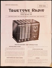 1947 Truetone Radio Model D-2709 Original Manual A #5000 up 4 Tube ac/dc B2B2