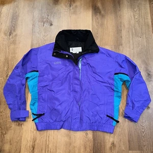 Vintage 80er 90er Columbia Jacke Damen XL Retro Bugaboo Mantel Lila Apres Ski Shell - Bild 1 von 15