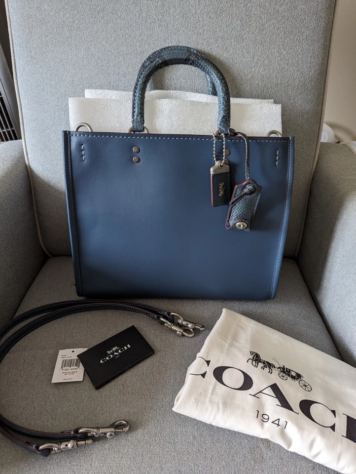 Coach 1941 Rogue 30 in Dark Turquoise With Whipstitch Handle 58116