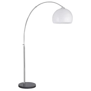 Chrome White Shade Living Room Lobby Free Standing Floor Lamp Light - Picture 1 of 1