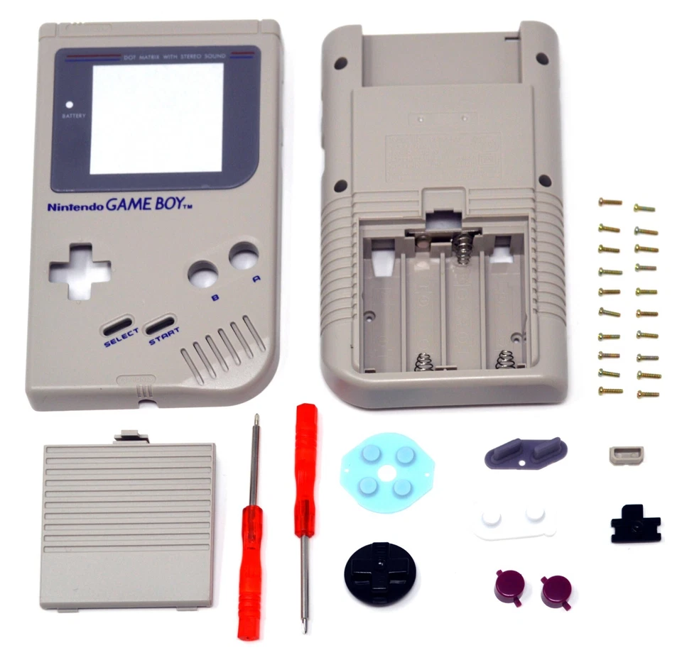 Nintendo Game Boy Original DMG-01 Replacement Gray Housing Shell Screen Lens  - Image 1 of 4