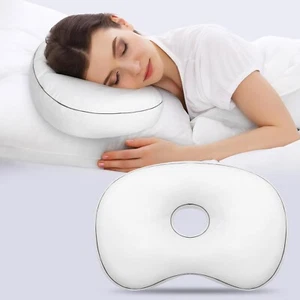 1x Almohada Piercing para Durmientes Laterales Terciopelo Blanco Mini Almohada de Soporte Ortopédico - Imagen 1 de 6