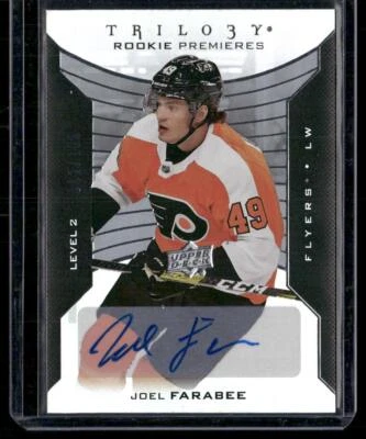 2019-20 Upper Deck Trilogy #105 Joel Farabee Silver Foil Auto #/199 - Image 1 of 2