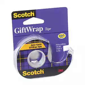 (6)-3M Scotch 3/4 In. x 650 In. Gift-Wraping, Transparent Tape. Model: 15 - Picture 1 of 1