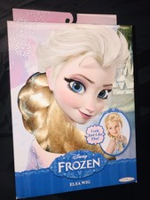Disney Frozen Princess Elsa Wig Blonde Braid Dress Up Costume For Girls New