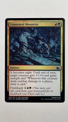 MTG Innistrad Midnight Unnatural Moonrise 247/277 Magic the Gathering - Image 1 of 2