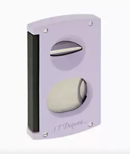 S.T. Dupont V-Cut & Double Blade Cigar Cutter, Lilac & Black 003462 New In Box - Picture 1 of 7
