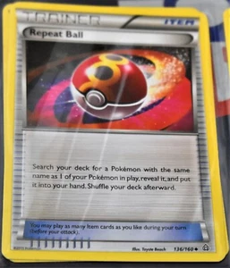 Juego de tarjetas coleccionables Pokémon Repeat Ball # 136/160 XY Primal Clash casi nuevo/como nuevo - Imagen 1 de 1