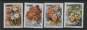 YUGOSLAVIA-MNH** JUEGO-FLORA-FLORES-1993. - Imagen 1 de 2