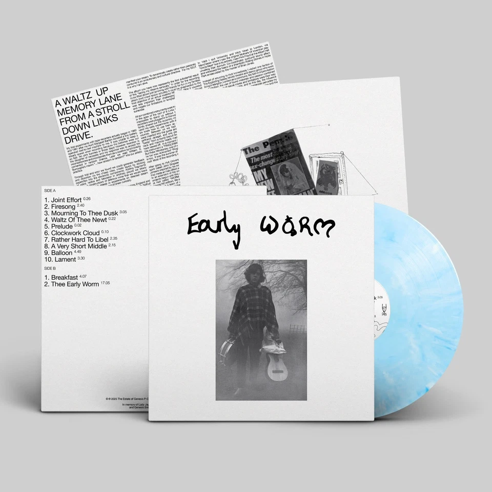 Early Worm- Early Worm LP Blue Vinyl Sealed Throbbing Gristle Genesis P Orridge  - Image 1 of 1