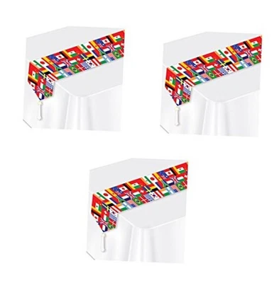  Corredor de Mesa Bandera, Talla Única, Multicolor 3 Piezas Foto 1 de 4
