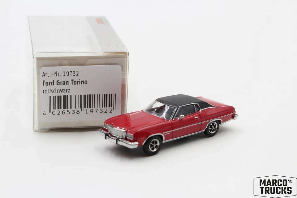 Brekina Ford Gran Torino red/black No. 19732 1/87 /BRN2034 - Image 1 of 1
