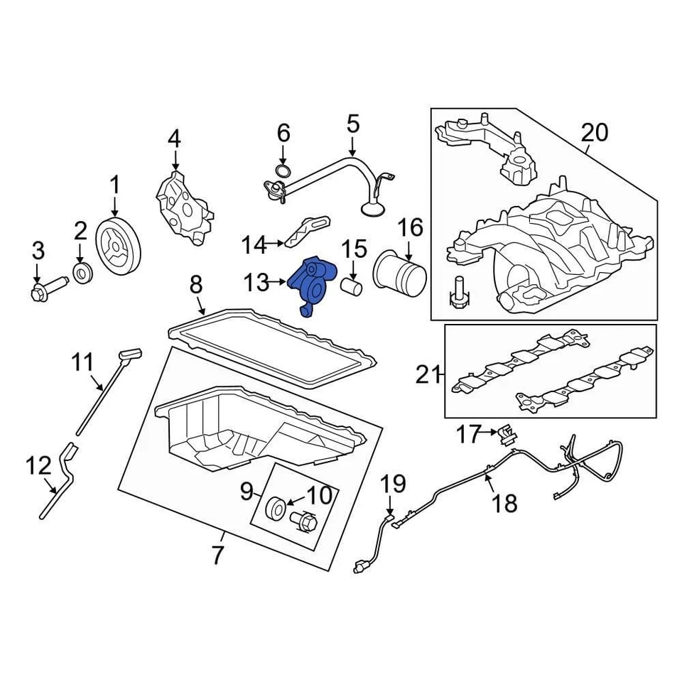 For Ford Crown Victoria 1998-2011 Ford 9W7Z6881E Engine Oil Filter Adapter Foto 1 de 1