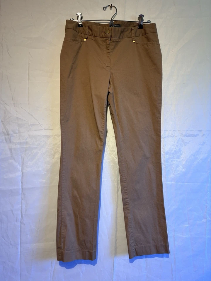 Charter Club Petite Modern Brown Straight Leg Pants Women’s 6P - Image 1 of 4