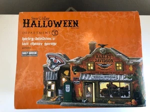 Dept 56 Snow Village Halloween Harley Davidson's Last Chance Garage 4051011 - Picture 1 of 4