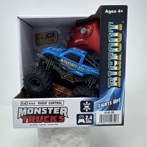 New Bright 1:43 RC BIGFOOT 4X4X4 Monster TruckRadioControlBlue W/ Lights - Picture 1 of 6