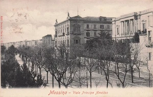 32-107) CARTOLINA MESSINA VIALE PRINCIPE AMEDEO - Imagen 1 de 2