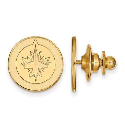 14k Yellow Gold NHL Winnipeg Jets Disc Lapel or Tie Pin - Image 1 of 4