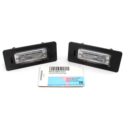 2x Audi Number Plate Light Right Left 8T0943021 - Bild 1 von 4