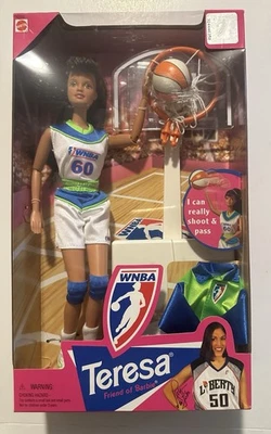 1998 Mattel WNBA Teresa Barbie Doll NRFB #20350 Brunette Fashion Doll (5) - Image 1 of 2