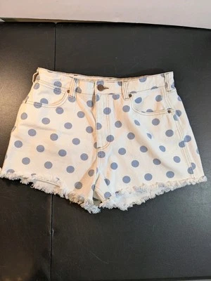 Pantalones Cortos Wrangler Billabong Colaboration Mujer 31 Azul Blanco Denim Jean Lunares Foto 1 de 4