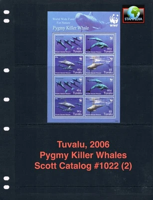 Valor Scott de $22,00 - 2006 TUVALU Killer Whales s/s South Pacific CV MNH NH UMM Foto 1 de 4