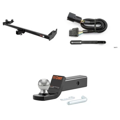 CURT Trailer Hitch Package 2in Receiver, Wiring Harness, 45134 Ball Mount #13587 Foto 1 de 4