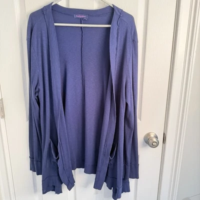 Cárdigan FRESH PRODUCE Frente Abierto Azul Mezcla de Algodón Informal Todos los Días Talla Única Foto 1 de 4