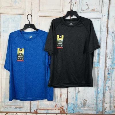 Camiseta de protección solar Zeroxposur 50+UPF elástica P86271 conjunto de 2 azul/negro Foto 1 de 4