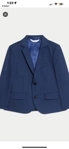 M&S Boys Mini Me Suit Jacket, Blazer. Charcoal, Age 8-9 RRP 38 - Picture 1 of 2