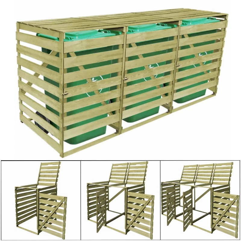 Mülltonnenbox Mülltonnenverkleidung Müllbox Mülltonnenschrank Gartenbox für 240L - Bild 1 von 1