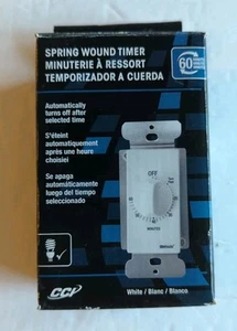 NEW WOODS 59717 WALL AUTOMATIC 60 MINUTE SWITCH TIMER SPRING CONTROL 2109023 - Picture 1 of 4