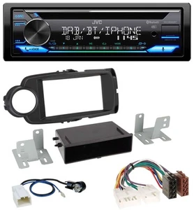 JVC Bluetooth MP3 USB DAB CD Autoradio für Toyota Yaris (11-14) - schwarz - Bild 1 von 9