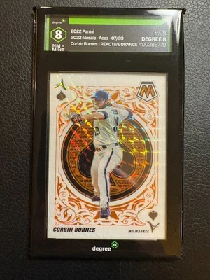 2022 Panini Mosaic Corbin Burnes #A-11 - Aces Reactive Orange 07/99 - Image 1 of 2