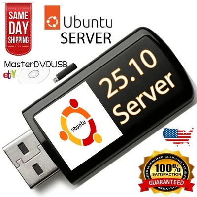 Ubuntu Server 25.10 Bootable USB (64-bit, Legacy & UEFI Compatible) - Image 1 of 4