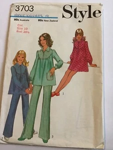Dress makers patterns style 3703 size 10 sewing vintage retro children * girl - Picture 1 of 2