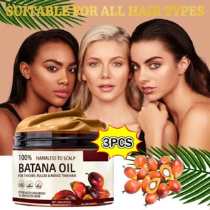 3~Natural BATANA OIL Hair Growth Serum- Fast Hair Regrowth Hair Care Conditioner - Picture 1 of 16