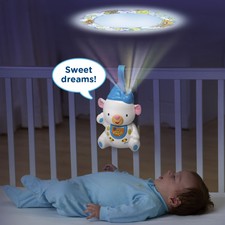 Crib Mobile Projector Baby Good Night Light Lullaby Blue Bear Sleep Songs