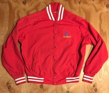 Vtg 1960’s Disneyland Charactor Fasions Red Jacket Adult Large Made In Usa L@K!