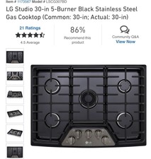Lg 15 30 In Width Cooktops For Sale Ebay