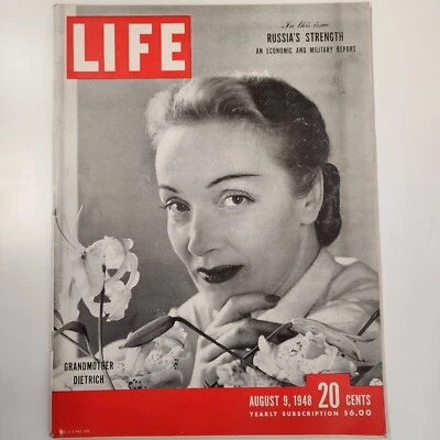 Life Magazine August 9 1948 Russia's Strength Marlene Dietrich & Berlin Airlift - Image 1 of 4