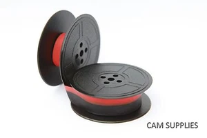 COMPATIBLE TYPEWRITER RIBBON FITS BROTHER 215 BLACK BLACK/RED TWIN SPOOLS - Picture 1 of 4