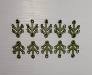 LEGO Plant Leaves 4 X 3 VERDE OLIVA (x10) 2423 NUEVAS PIEZAS DE REPUESTO - Imagen 1 de 5