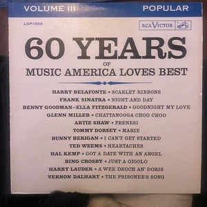 60 YEARS OF MUSIC AMERICA LOVES VOL 3 VINTAGE RECORD LP VINYL SINATRA CROSB - Picture 1 of 4