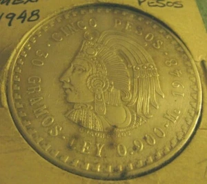 1948 5 Pesos Cinco Pesos Mexiko Mo - Bild 1 von 6
