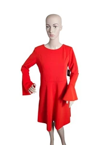 ECI New York Sheath Dress Women's Red 4 Classiccore Minimalist Basic Normcore - Picture 1 of 11