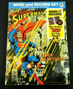 SUPERMAN in ALIEN ADVENTURES BOOK & 45 RPM RECORD - Picture 1 of 5