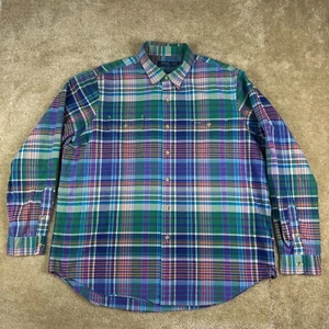 Polo Ralph Lauren mens Button Shirt 2XL XXL blue purple flap pocket oxford - Picture 1 of 16